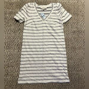 Ann Taylor Loft black & white stripe Tshirt dress